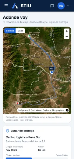 App del chofer · Mapa