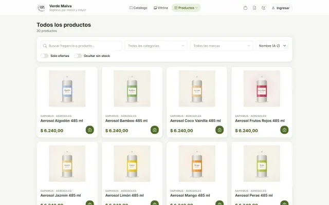 Tienda · Productos